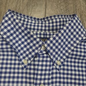 Ralph Lauren Polo Men’s Classic Fit Button Down Shirt Blue/White  Size L, EUC